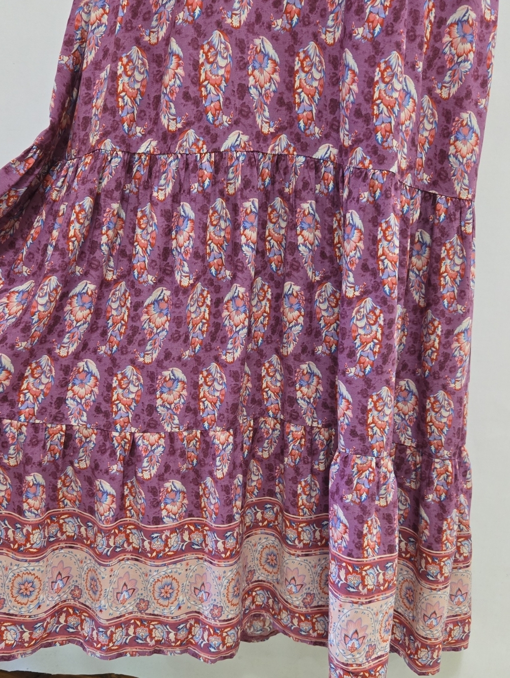 Natural Life Evangeline V-Neck Maxi Dress SIze L Purple Floral - Picture 11 of 16